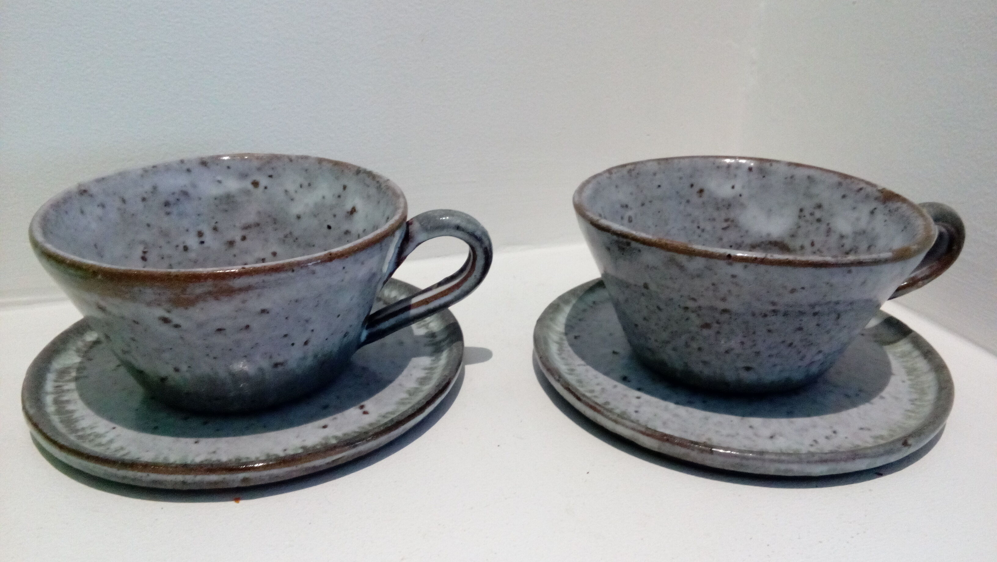 Sandstone cups and milk jar