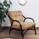 Vintage bamboo and rattan armchair