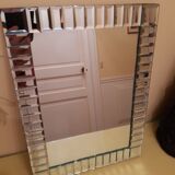 Beveled faceted mirror 40x30cm