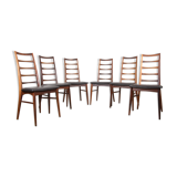 Series of 6 Danish chairs in Rio Rosewood model Liz by Niels Kofoed for Koefoeds Hornslet.