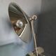 Glory industrial clamp lamp, chrome reflector shade, Germany, 1950s