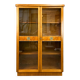 Art Deco cabinet with glass doors, various woods, 1930s
