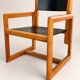 André Sornay armchair in solid pine and black lacquer – circa 1960