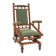 Chaise berçante victorienne antique avec mécanisme à ressort, c. 188