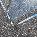 chrome and glass coffee table 1970