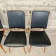 Set of 4 vintage chairs with tapered legs.