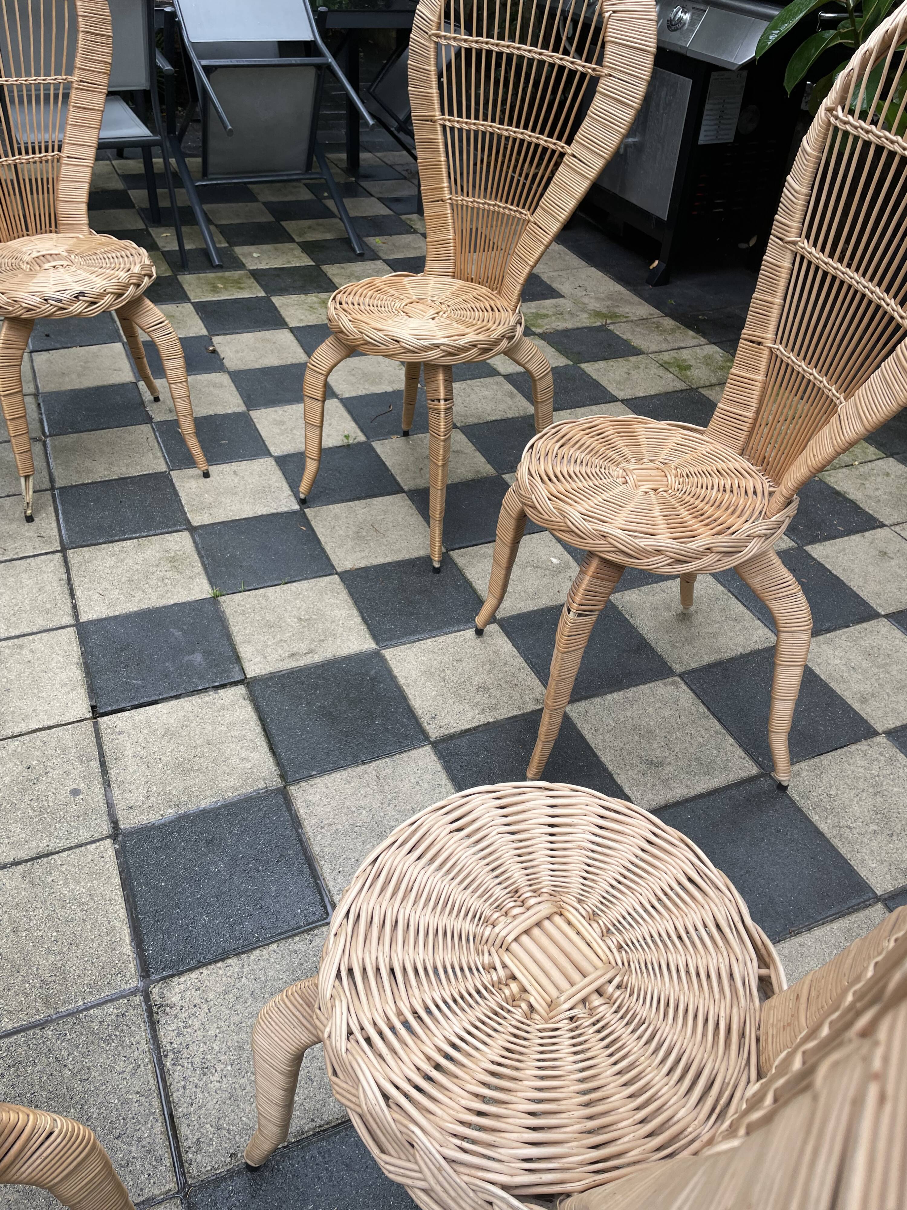 Vintage rattan garden furniture
