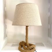 Lampe corde et abat-jour en coton