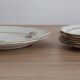 Set of flat dessert service and 6 plates l'Amandinoise St-Amand