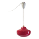 Vintage red glass pendant light from the 70s