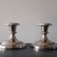 Duo de bougeoirs en zinc
