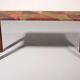 Lorenzo Burchiellaro, side table, copper and stained beechwood, Italy, 1960s.