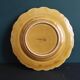 French vintage Majolica plate decorated with apples, in barbotine of Sarreguemines