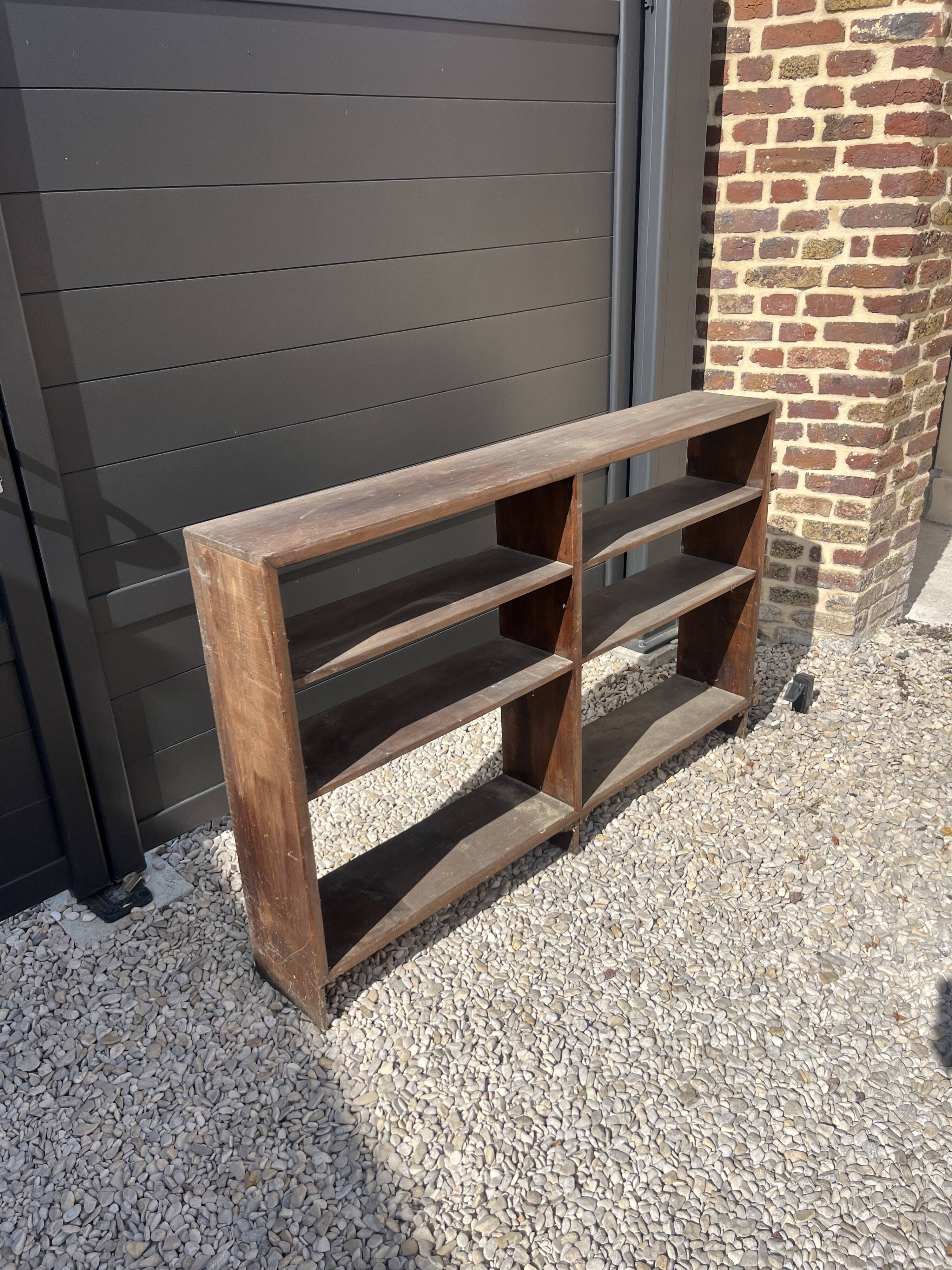 Vintage oak display bookcase