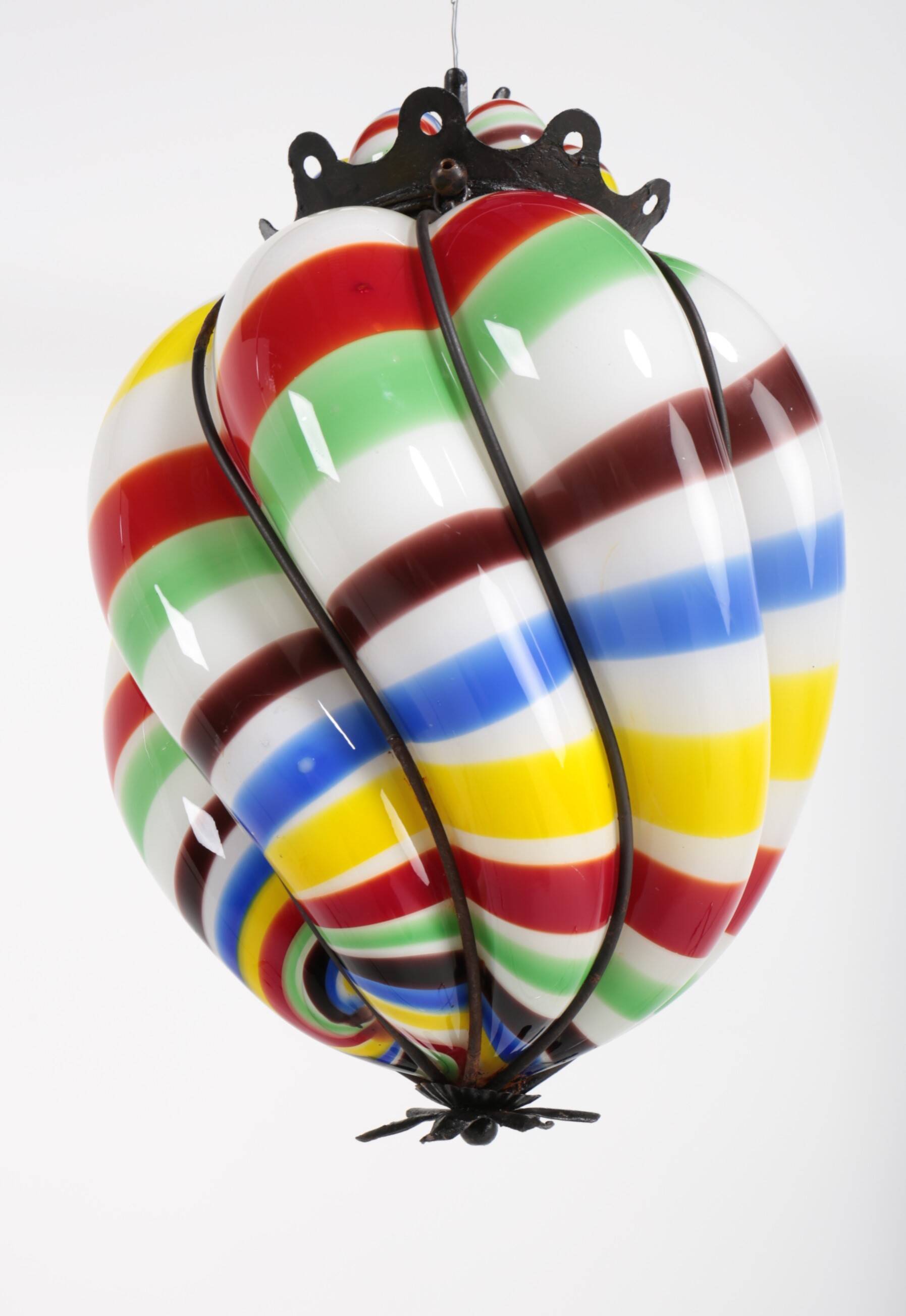 "Barley Sugar" lantern in Murano glass, circa 1950