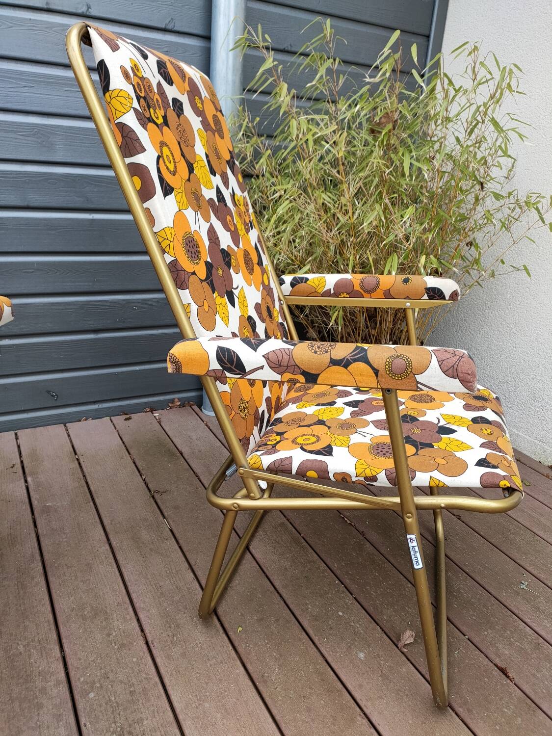 Paire de chaises de camping pliantes Lafuma vintage