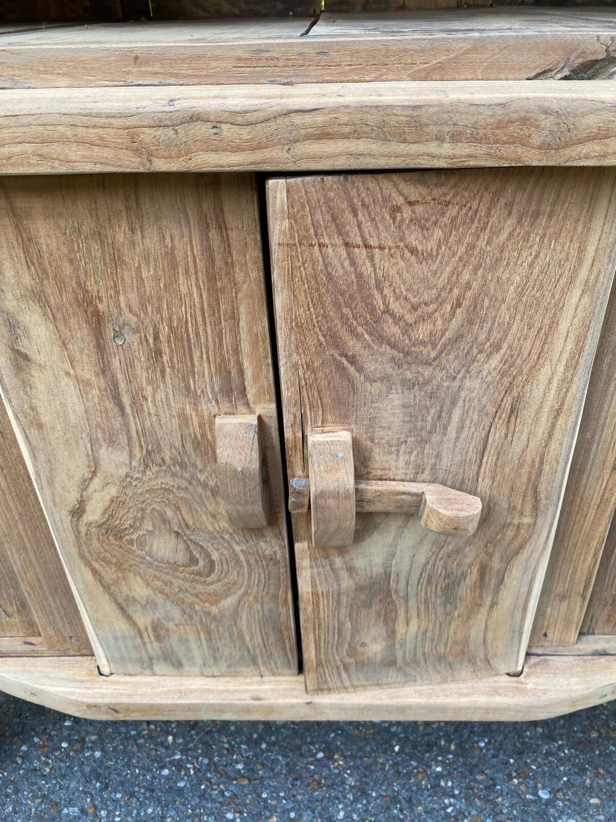 Small solid elm wardrobe - Shandong China around 1900
