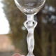 Set of 2 vintage Bayel crystal wine glasses