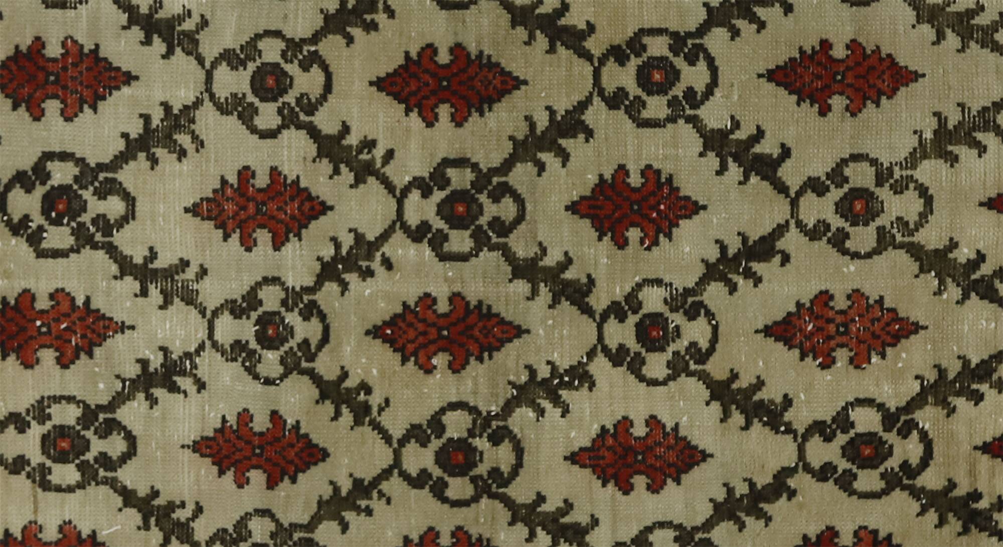 One-of-a-kind turkish handwoven vintage rug - rustic vintage charm 270x 140