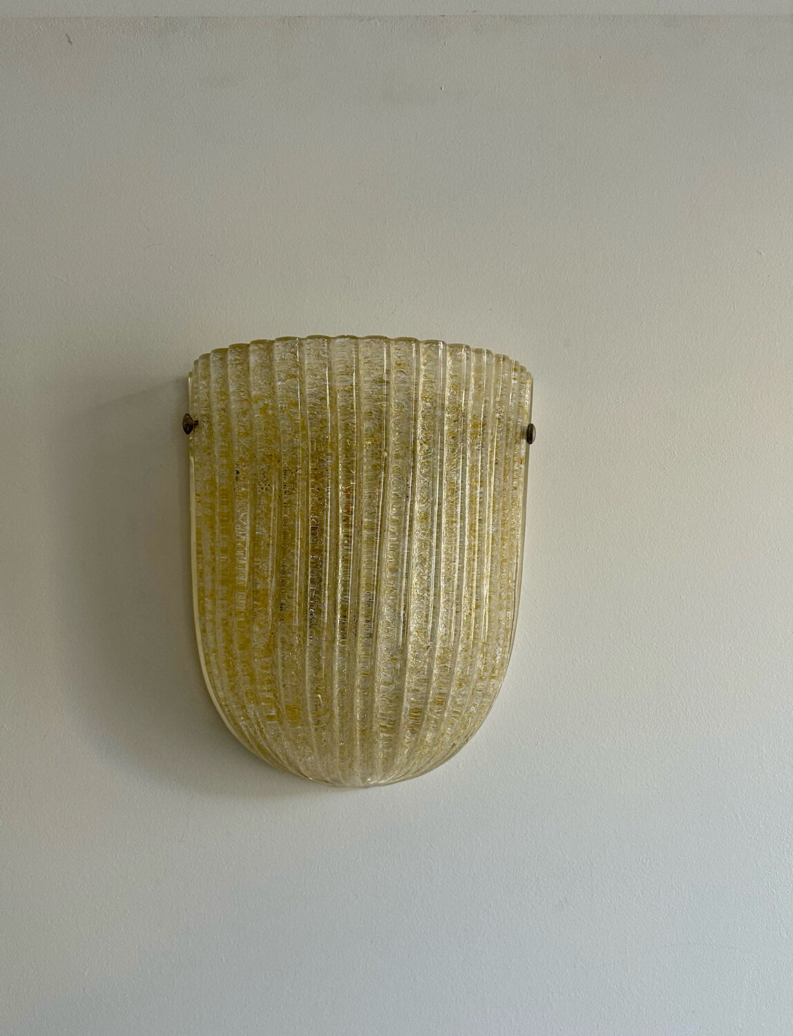 Pair of vintage murano wall lamps, zonca italy 1970