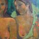 Ancient painting – Two female figures France (attributed), circa 1905–1925