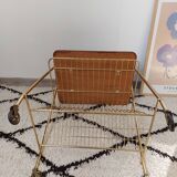 Side table for storing vinyl records