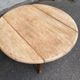 Renovated 18th century solid wood extendable round dining table with shutters