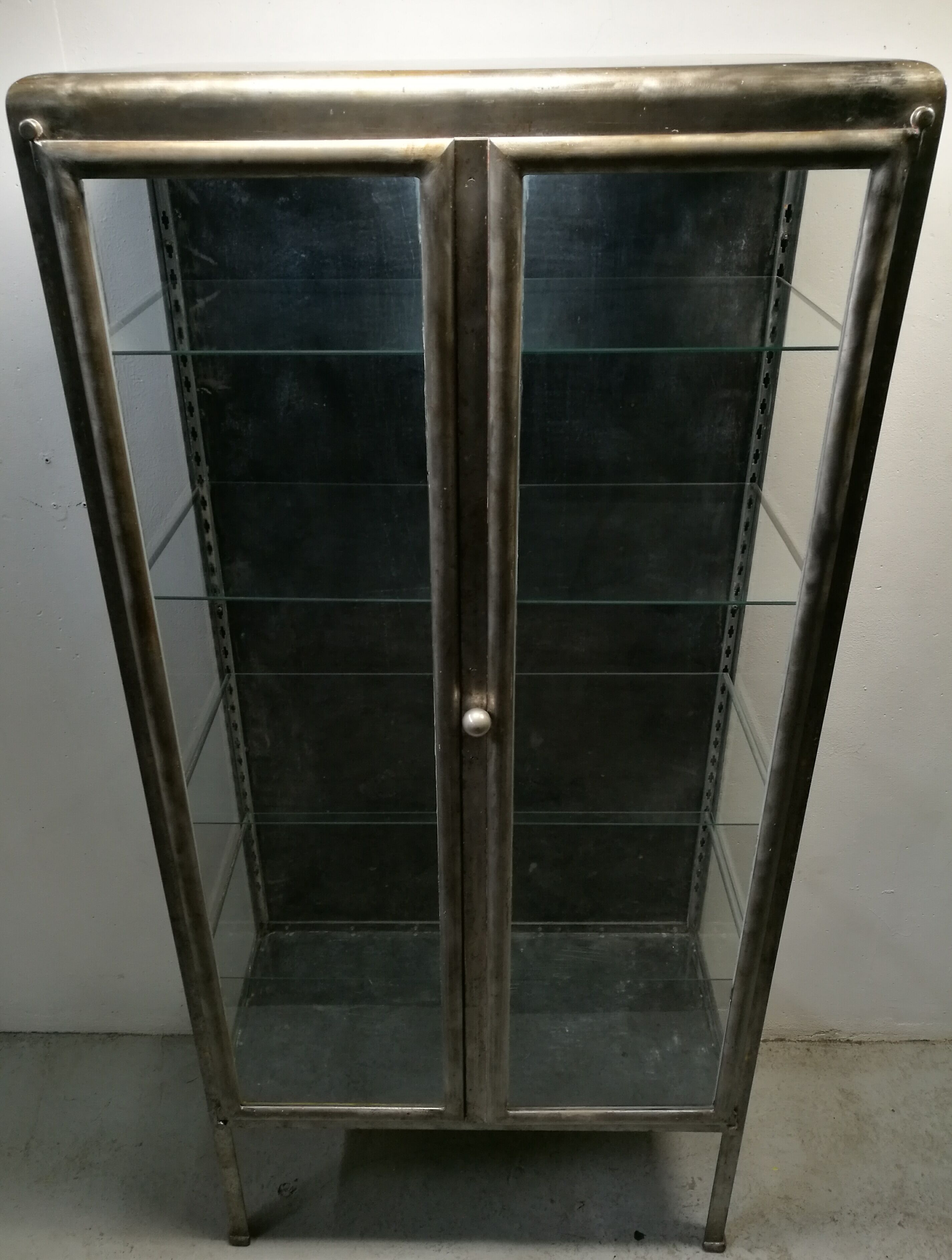 Industrial metal type showcase of doctor 1930