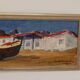 Swedish Oil on Canvas – “Boat” by Thord Leonard – Vintage & Framed