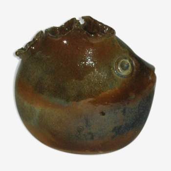 Fish-shaped zoomorphic ceramic vase Vallauris