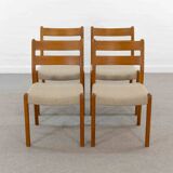 Chaises de Salle à Manger Mid-Century en Teck par EMC, Danemark, années 60, Set de 4