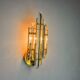 Venini wall lamp, triedri glass, murano, italy, 1970