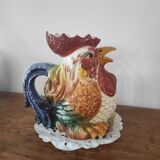 Barbotine Rooster pitcher carafe