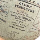 Terrestrial globe j. forest, geographical publisher in paris - early 20th century