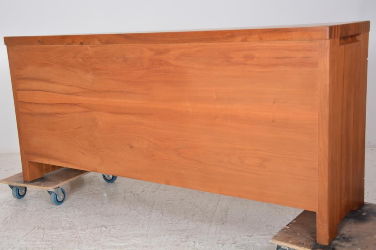 Vintage solid elm sideboard by Pierre Chapo, model R08