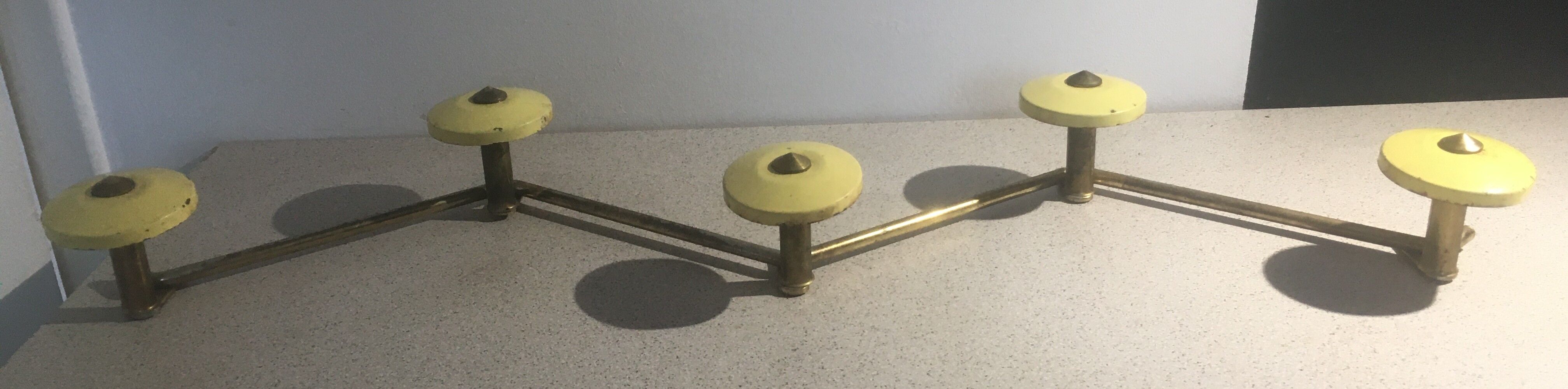 Metal coat rack 5 hooks 50s