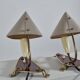 Pair of vintage brass wall or table lamps from the 1950s.