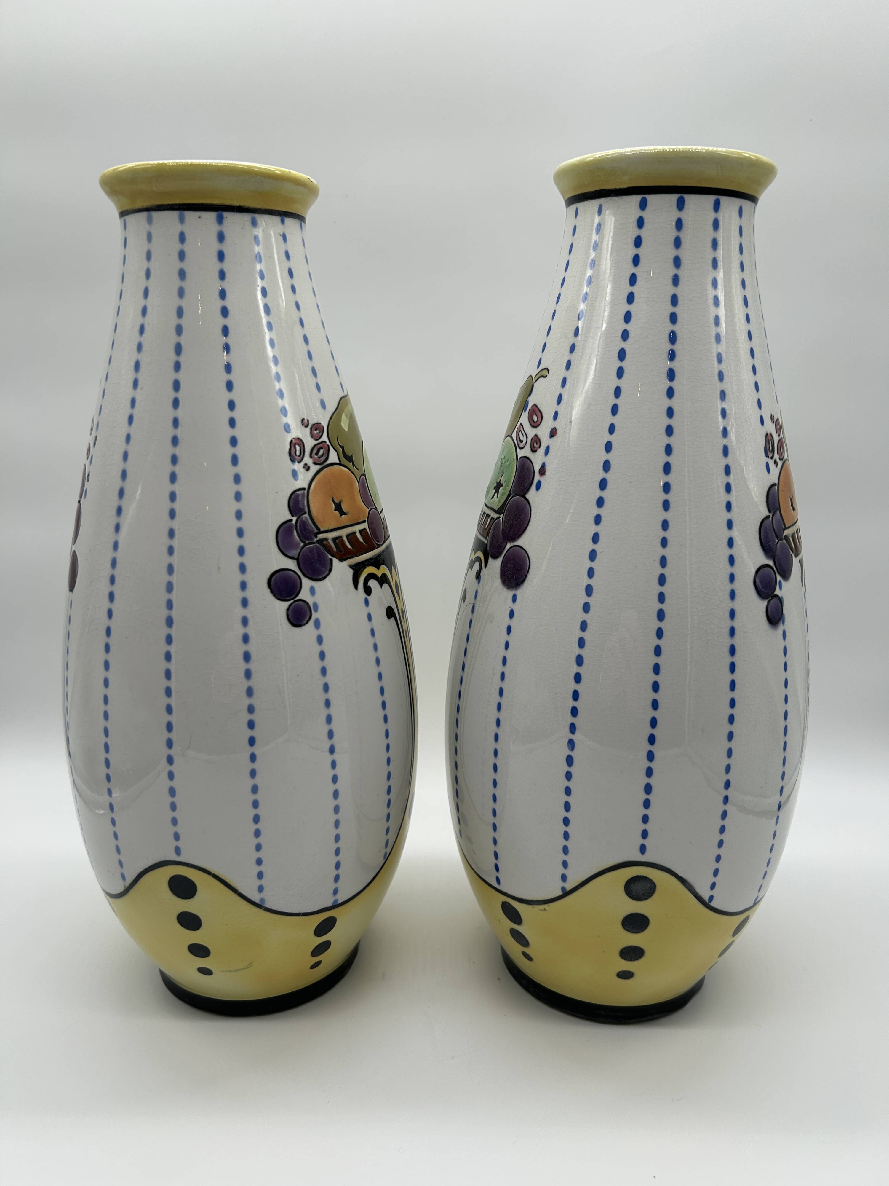 Paire de vases art deco - boch freres