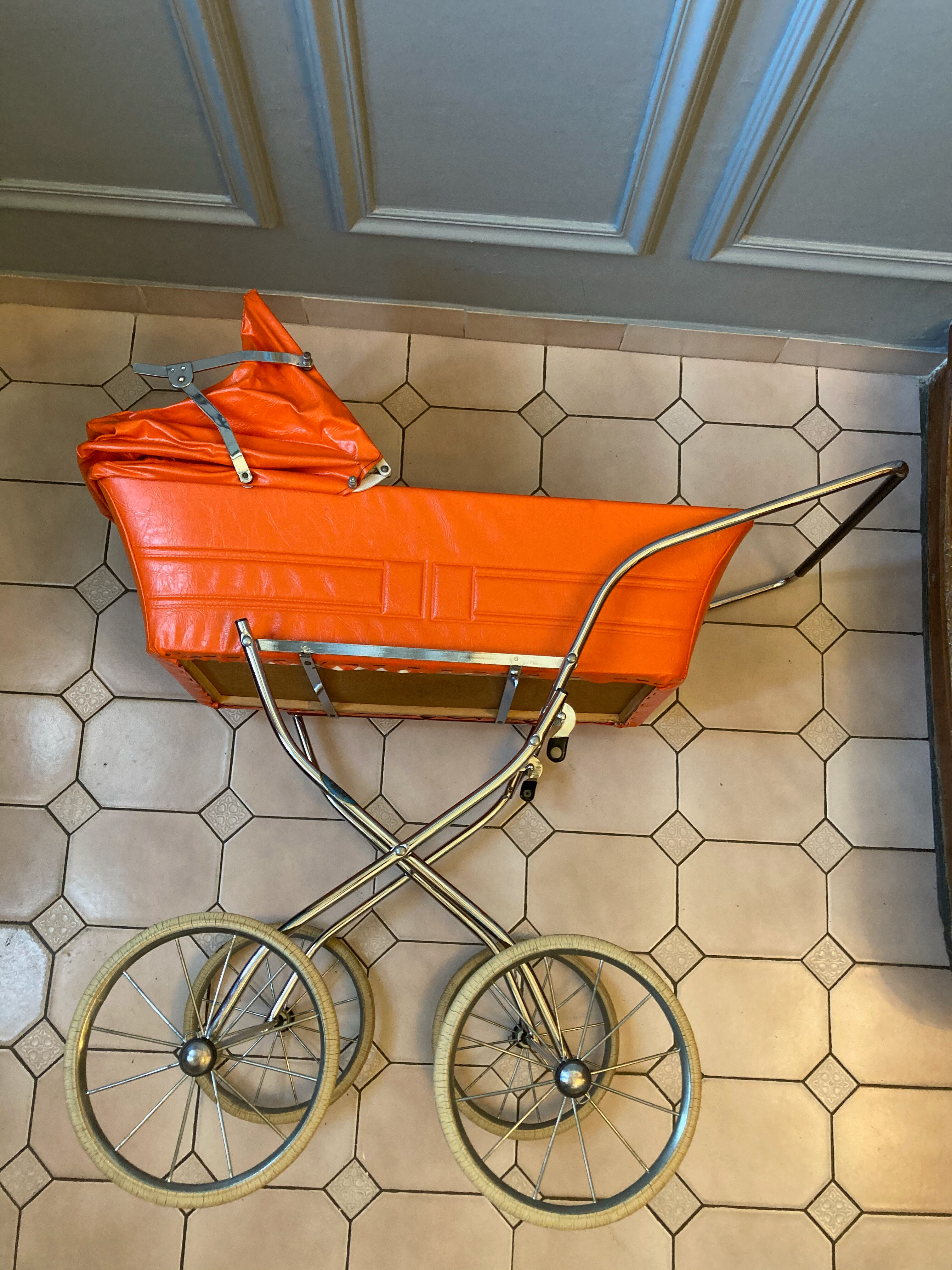 Vintage landau orange and chrome around 1970