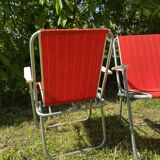 Pair of 70s folding camping chairs