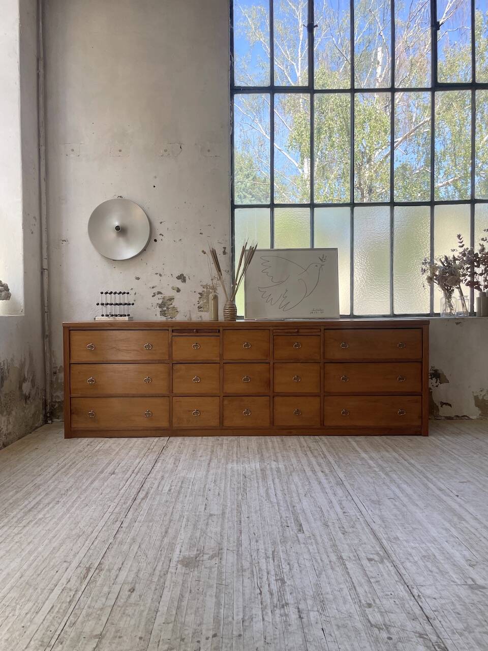 XXL golden oak craft furniture from the 50s