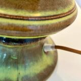 Lampe Fat Lava en forme de pagode Space Age avec glaçure verte dégradée