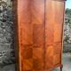 Wardrobe linen Louis XV marquetry matt rosewood
