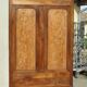Large linen wardrobe in walnut and burl, Louis Philippe