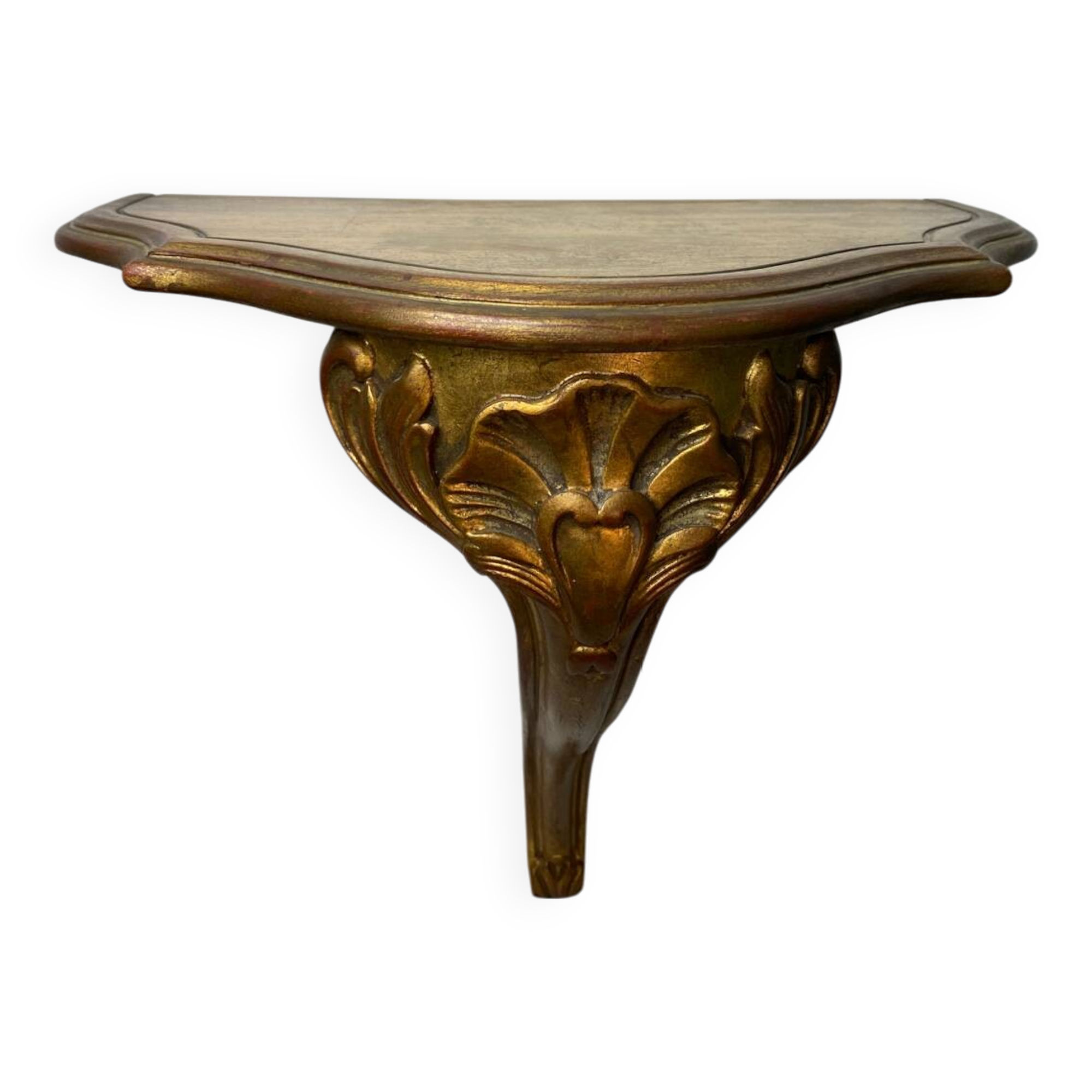 Console murale dorée de style baroque