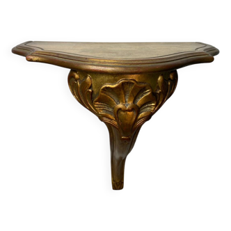 Console murale dorée de style baroque