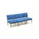 3x Fauteuils bleus vintage des années 1970