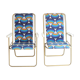Lafuma space age folding garden chairs, 1964-74, set of two.