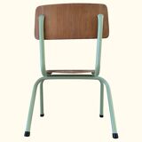 Vintage Beilrode (Germany) kindergarten chair | Almond green metal