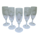 5 flûtes à champagne en cristal